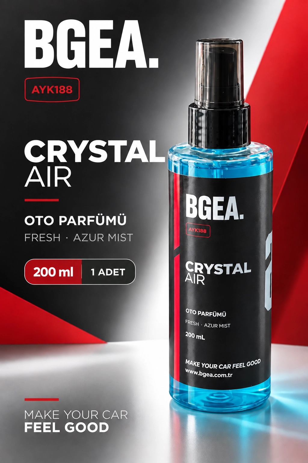 BGEA Crystal Air Oto Parfümü Fresh Azur Mist Sprey 200 ml 