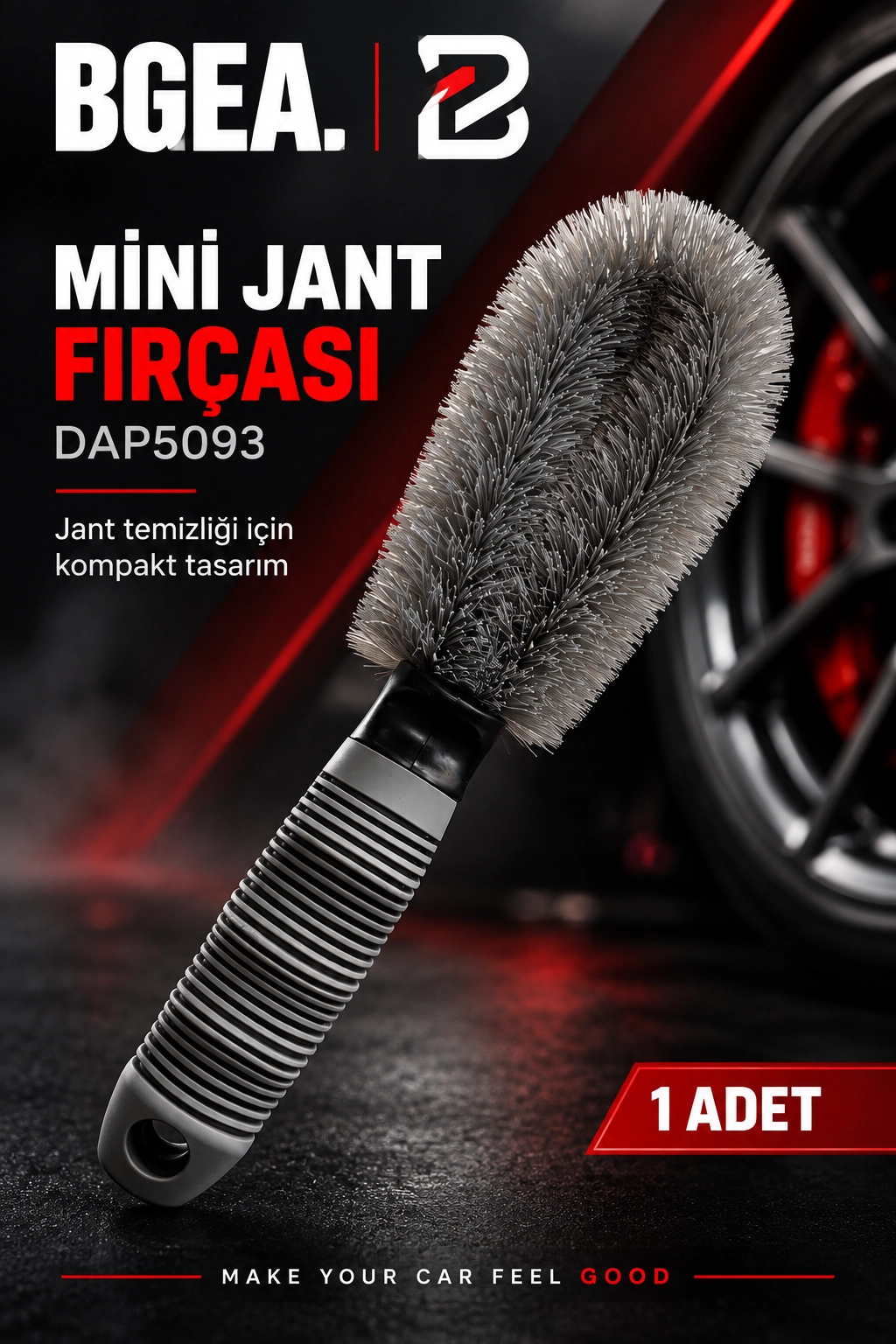 BGEA Mini Jant Temizleme Fırçası Gri 1 Adet DAP5093