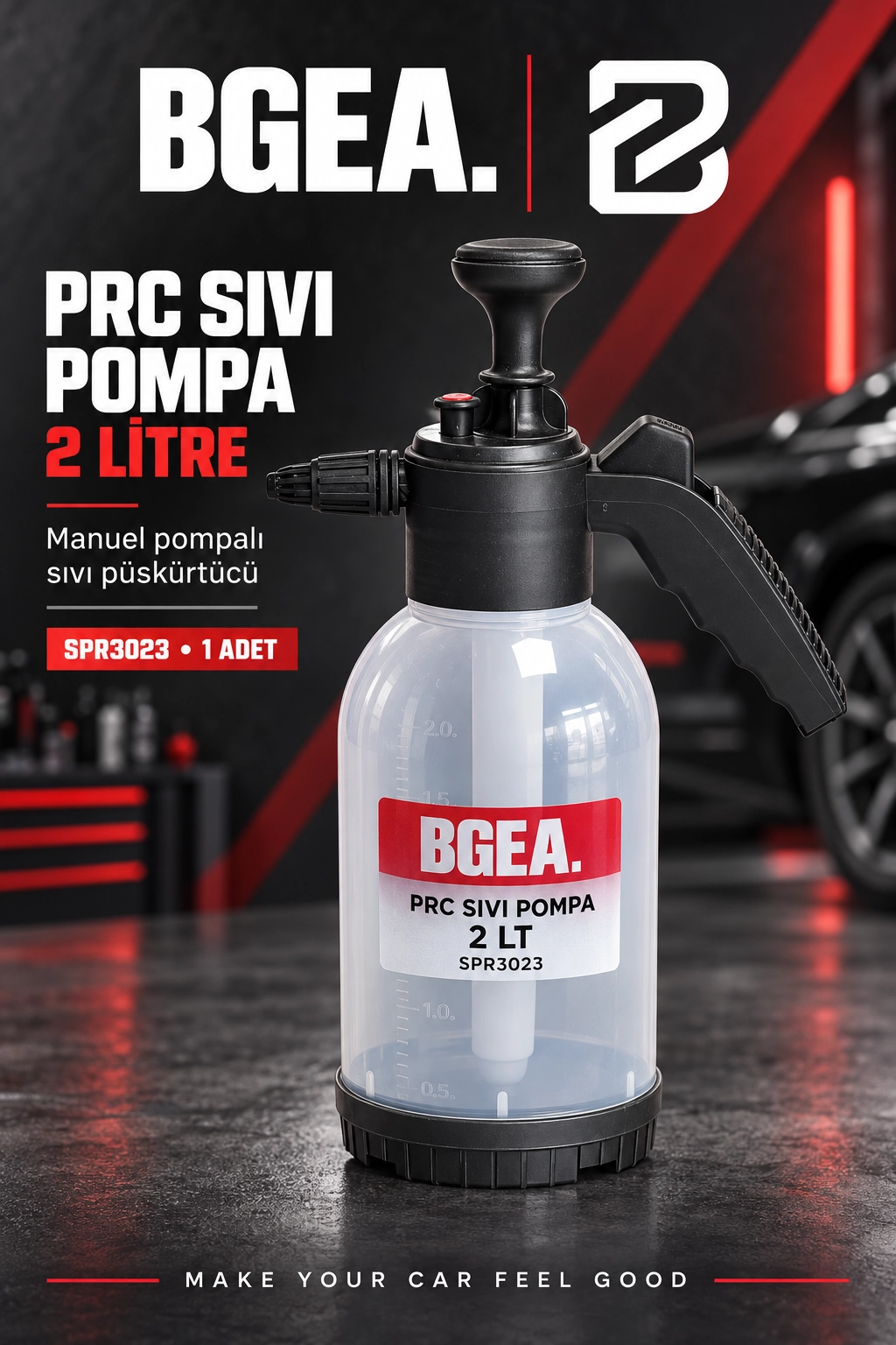 BGEA PRC Sıvı Pompa 2 Litre Manuel Pompalı Sprey Püskürtücü SPR3023