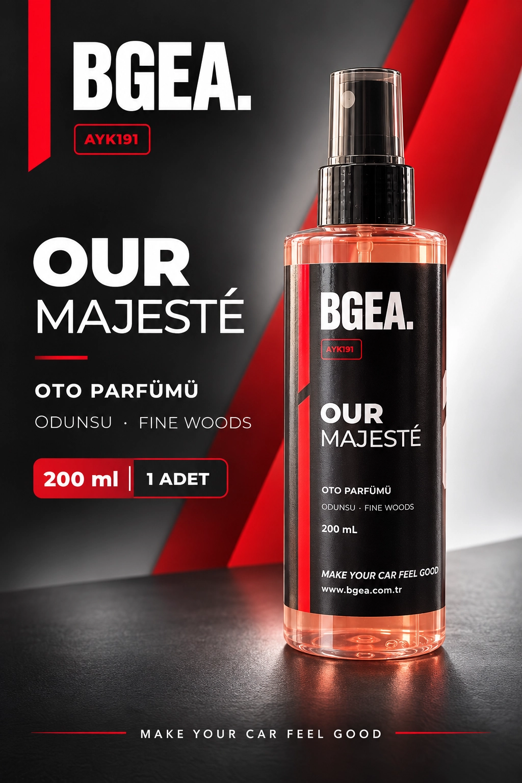 BGEA Our Majesté Odunsu Oto Parfümü Fine Woods Sprey 200 ml