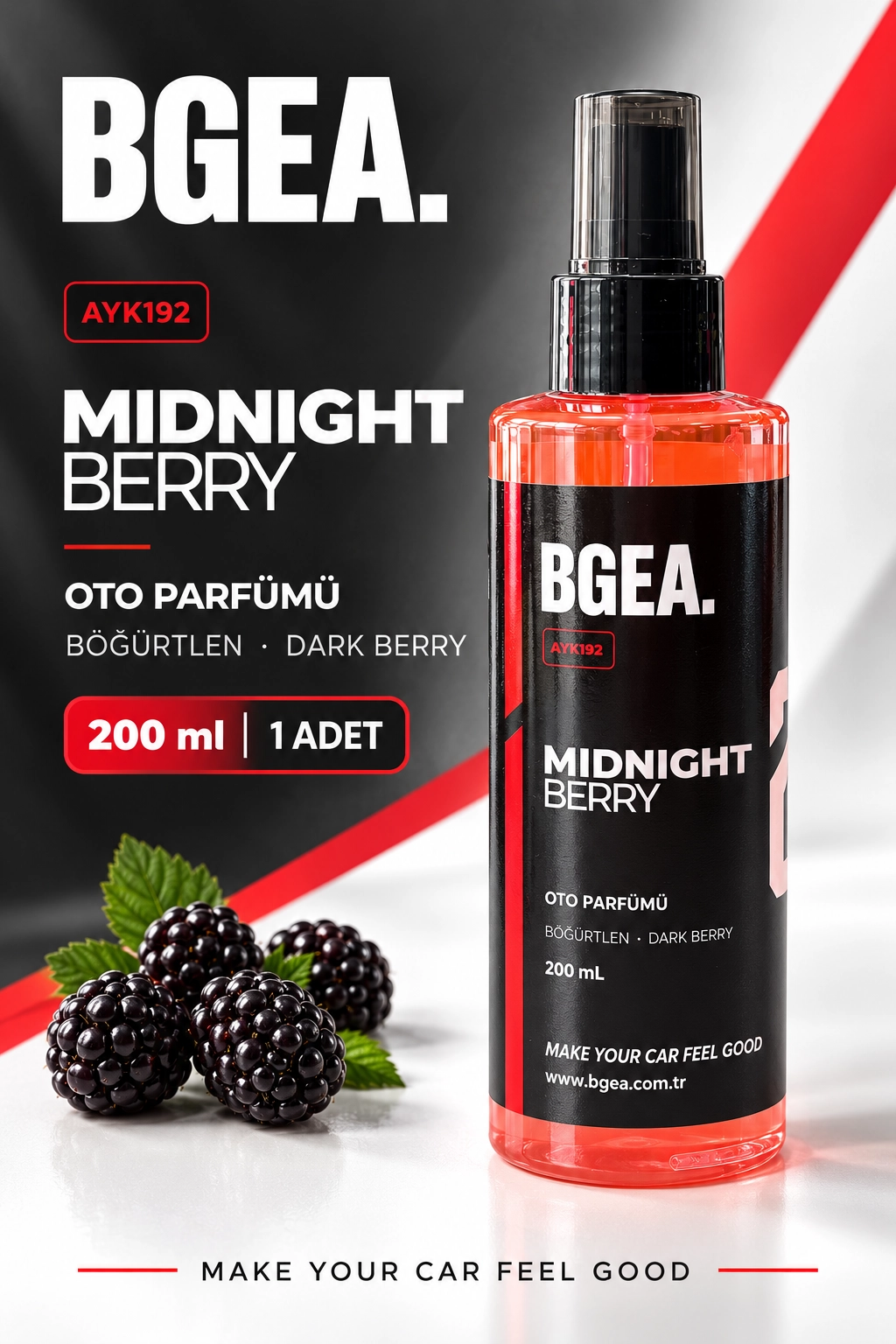 BGEA Midnight Berry Böğürtlen Kokulu Oto Parfümü Dark Berry Sprey 200 ml AYK192