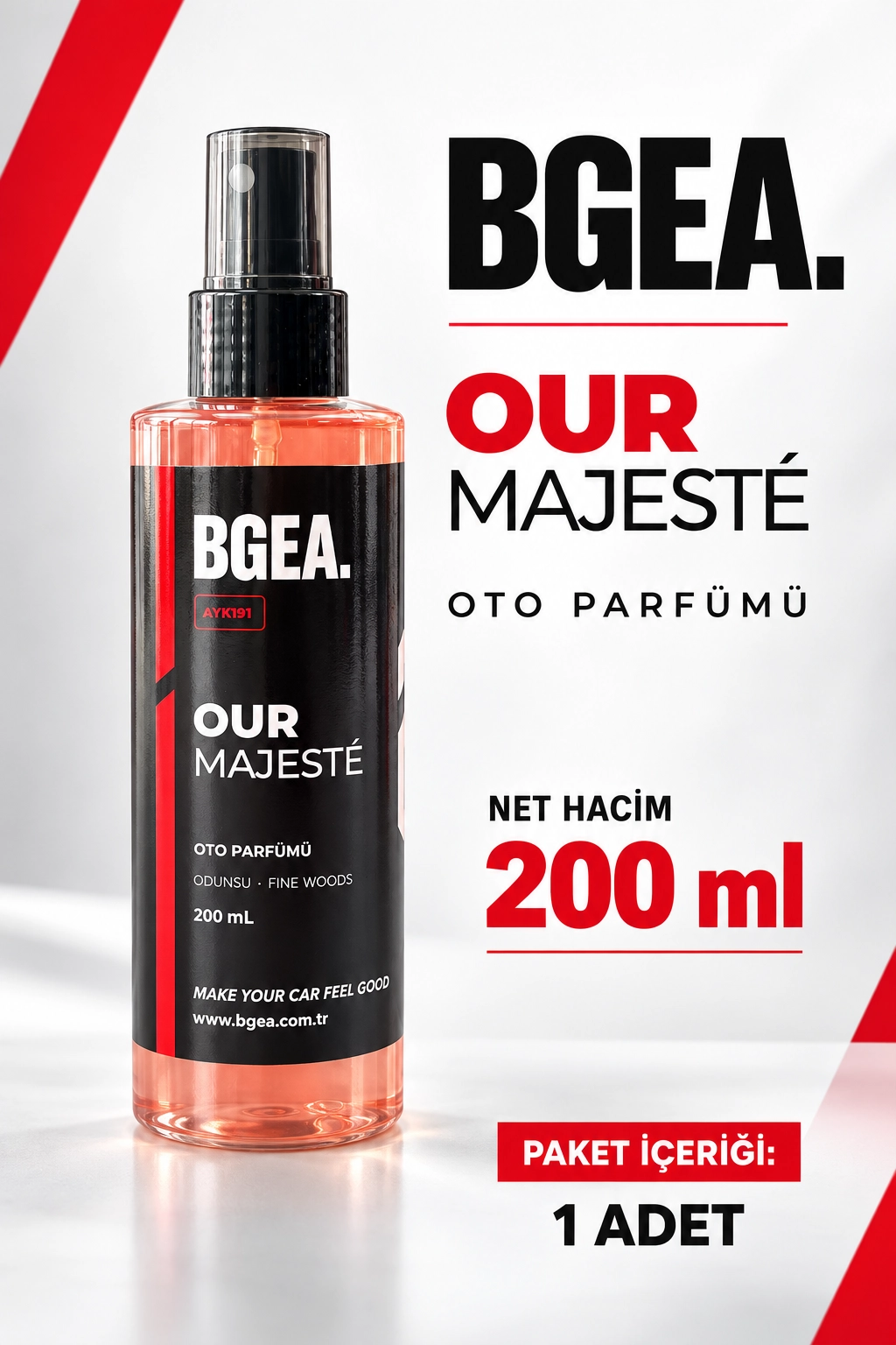 BGEA Our Majesté Odunsu Oto Parfümü Fine Woods Sprey 200 ml