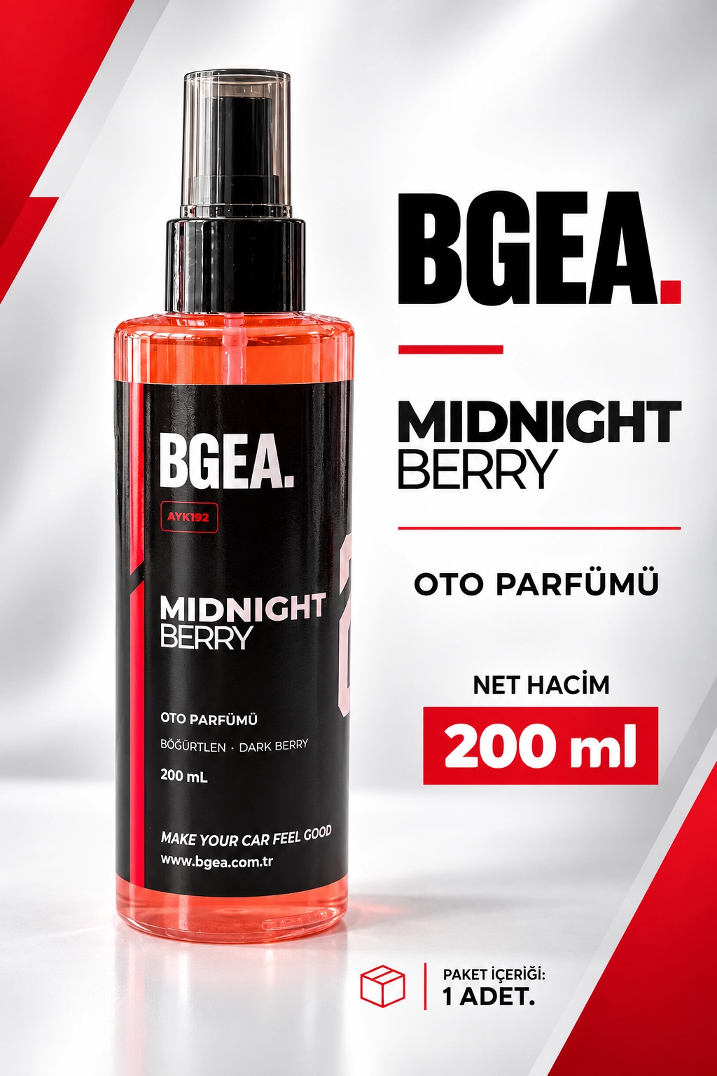 BGEA Midnight Berry Böğürtlen Kokulu Oto Parfümü Dark Berry Sprey 200 ml AYK192