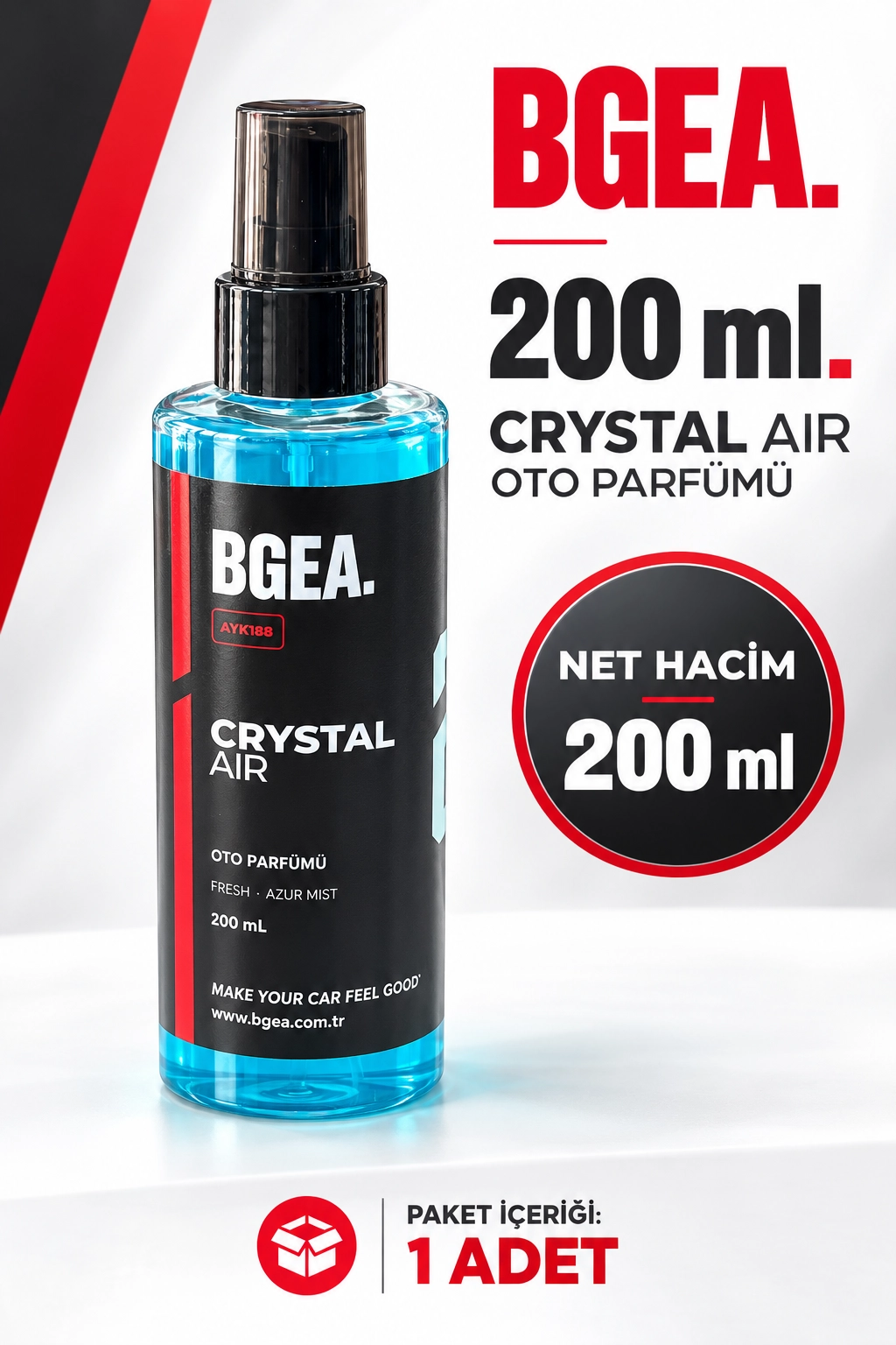 BGEA Crystal Air Oto Parfümü Fresh Azur Mist Sprey 200 ml 