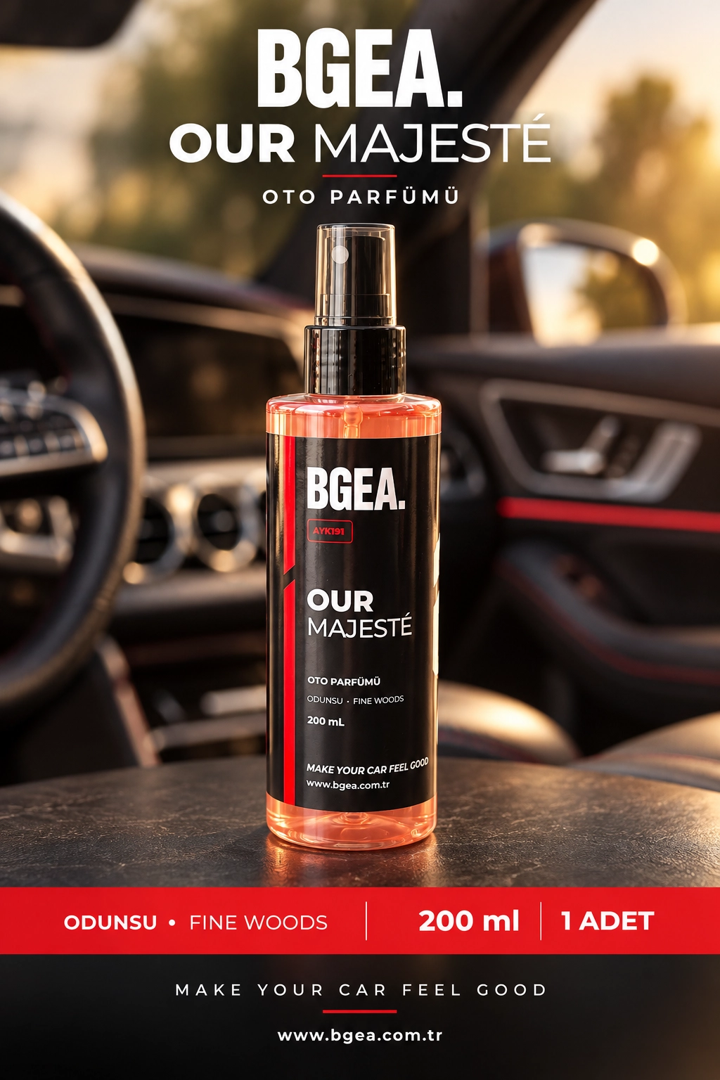 BGEA Our Majesté Odunsu Oto Parfümü Fine Woods Sprey 200 ml