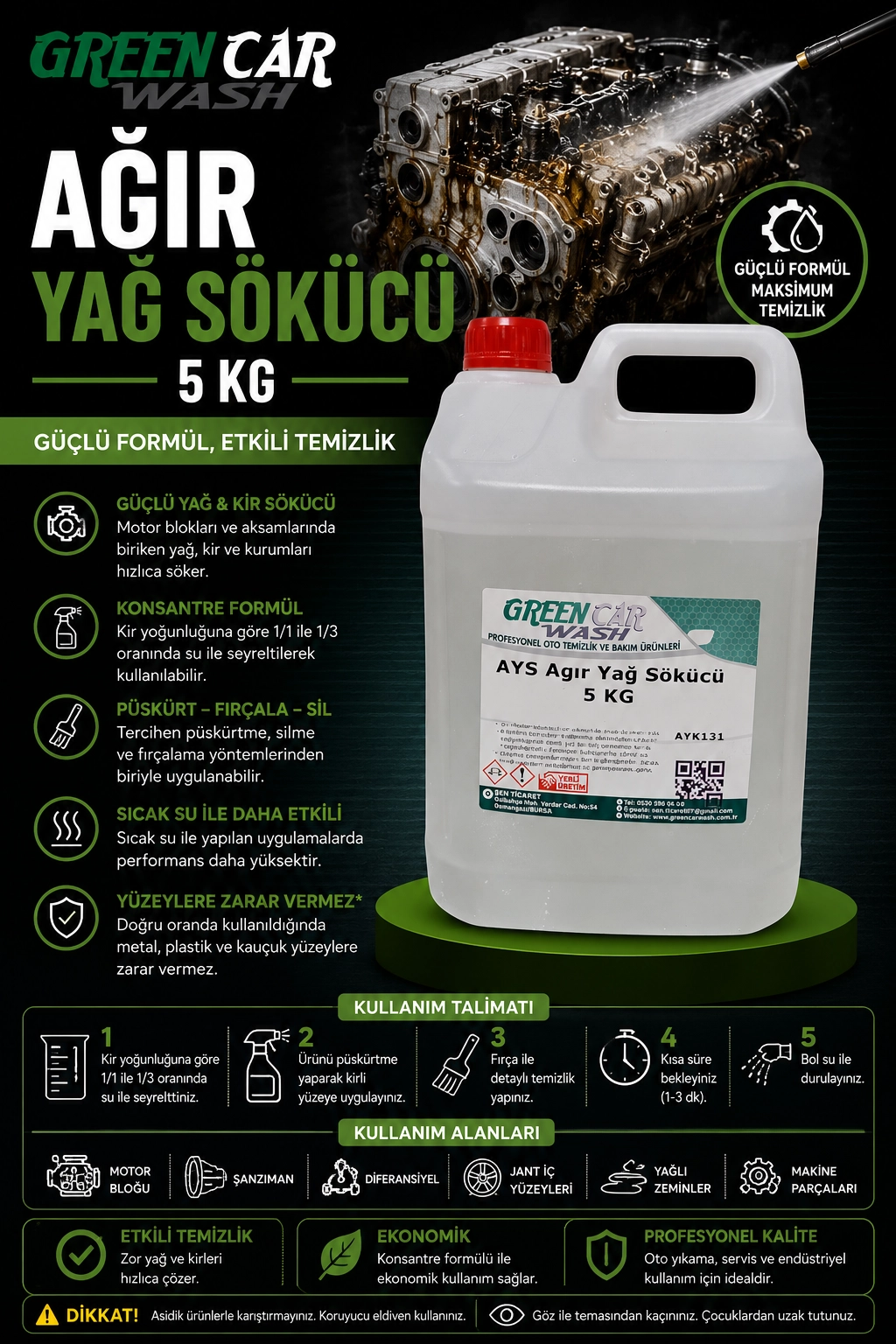 AYS Agır Yağ Sökücü 5 KG