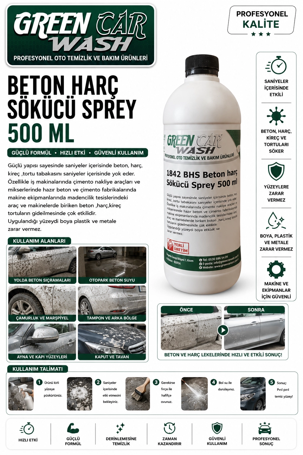 BHS Beton harç sökücü Sprey 500 ml