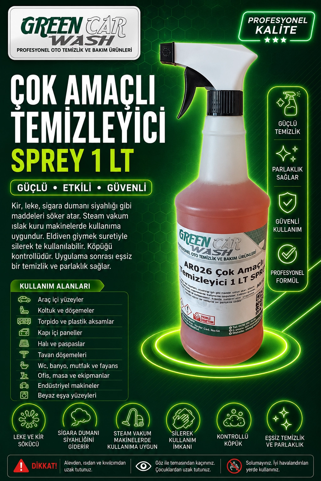 Çok Amaçlı Temizleyici 1 LT SPREY