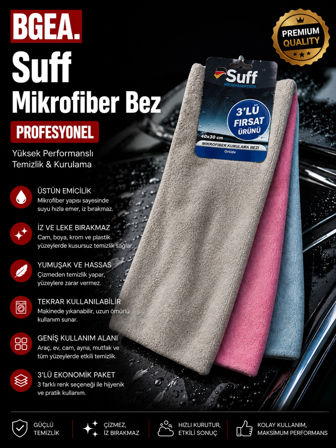 3LÜ SUFF MİKROFİBER BEZ