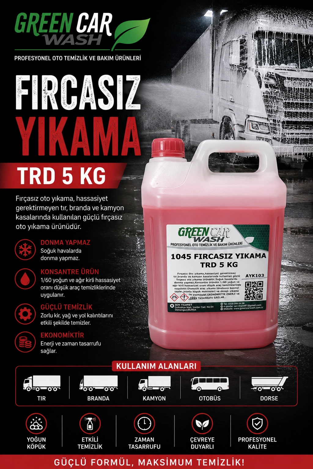 TRD FIRÇASIZ OTO YIKAMA 5 KG