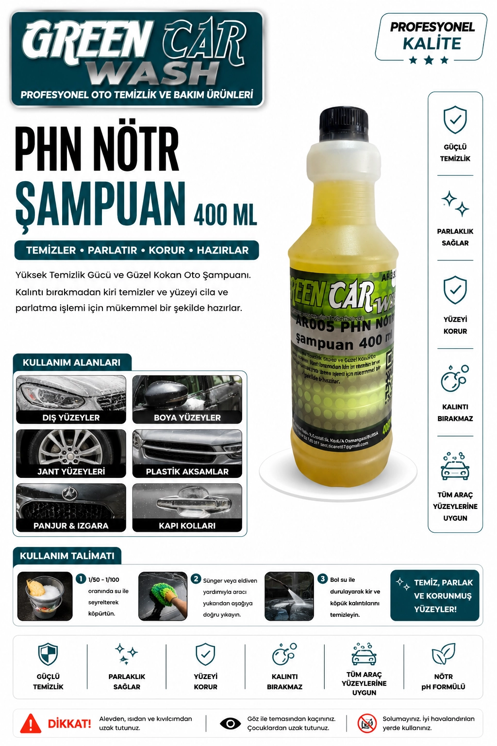 PHN Nötr şampuan 400 ml