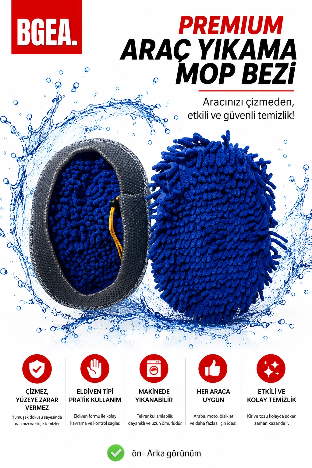 Premium Araç Yıkama Mop Bezi