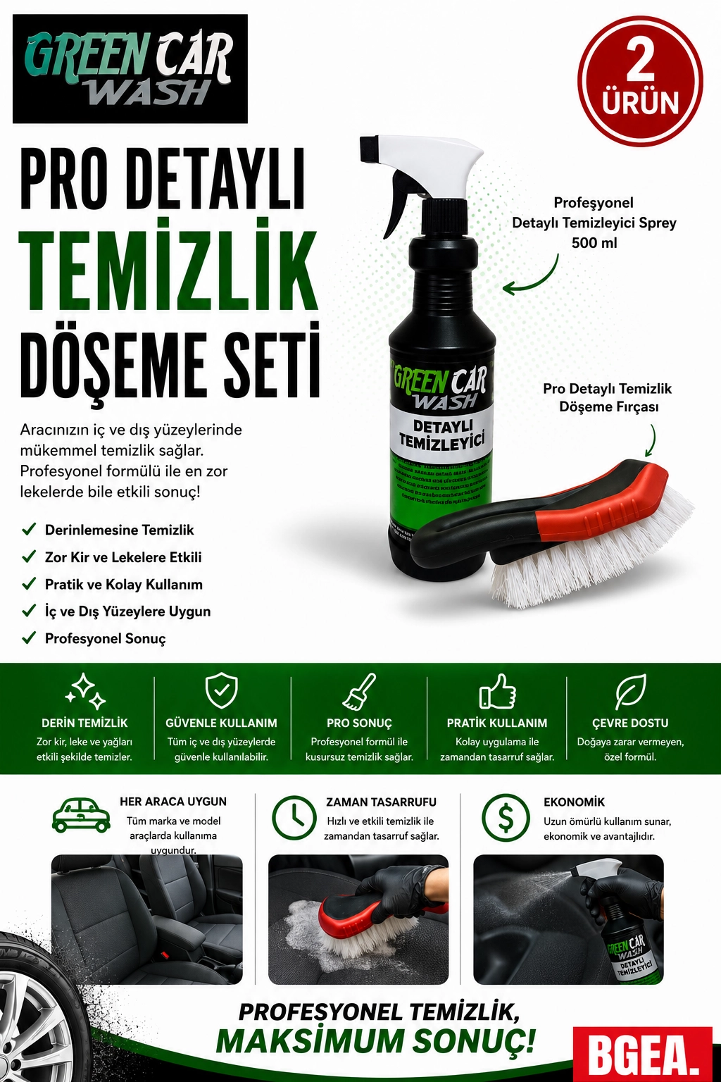 Profesonel Detaylı Temizlik Döşeme Temizlik Set10