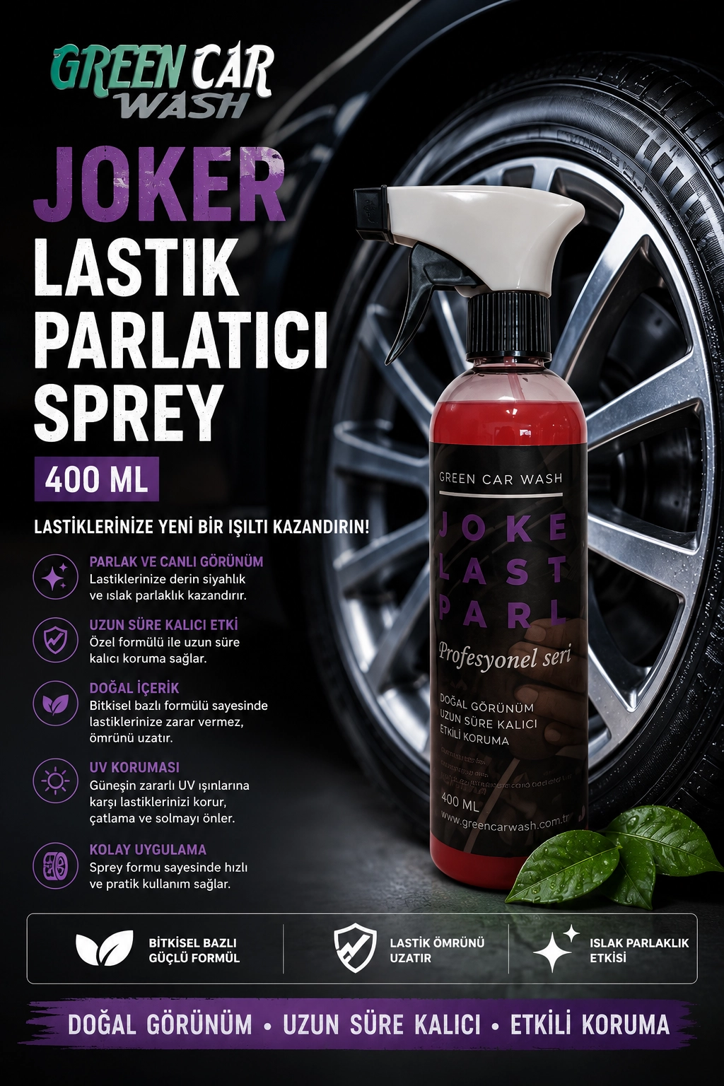 Joker Lastik Parlatıcı Sprey 400 ML