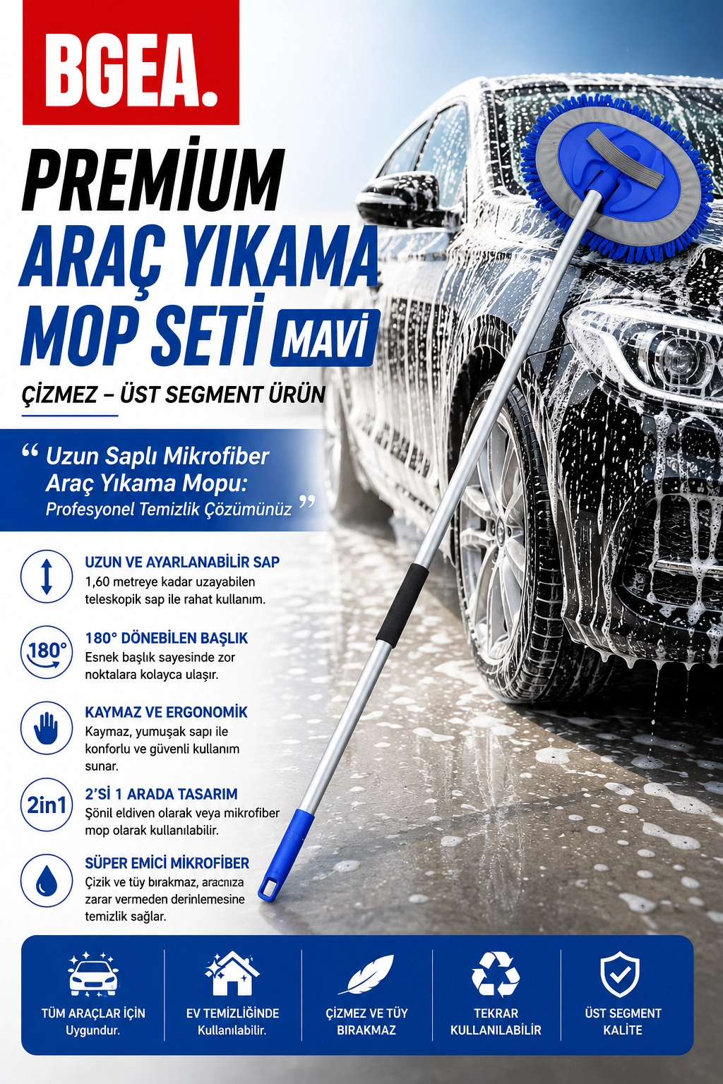 MOP SETİ MAVİ / BLUE MOP SET