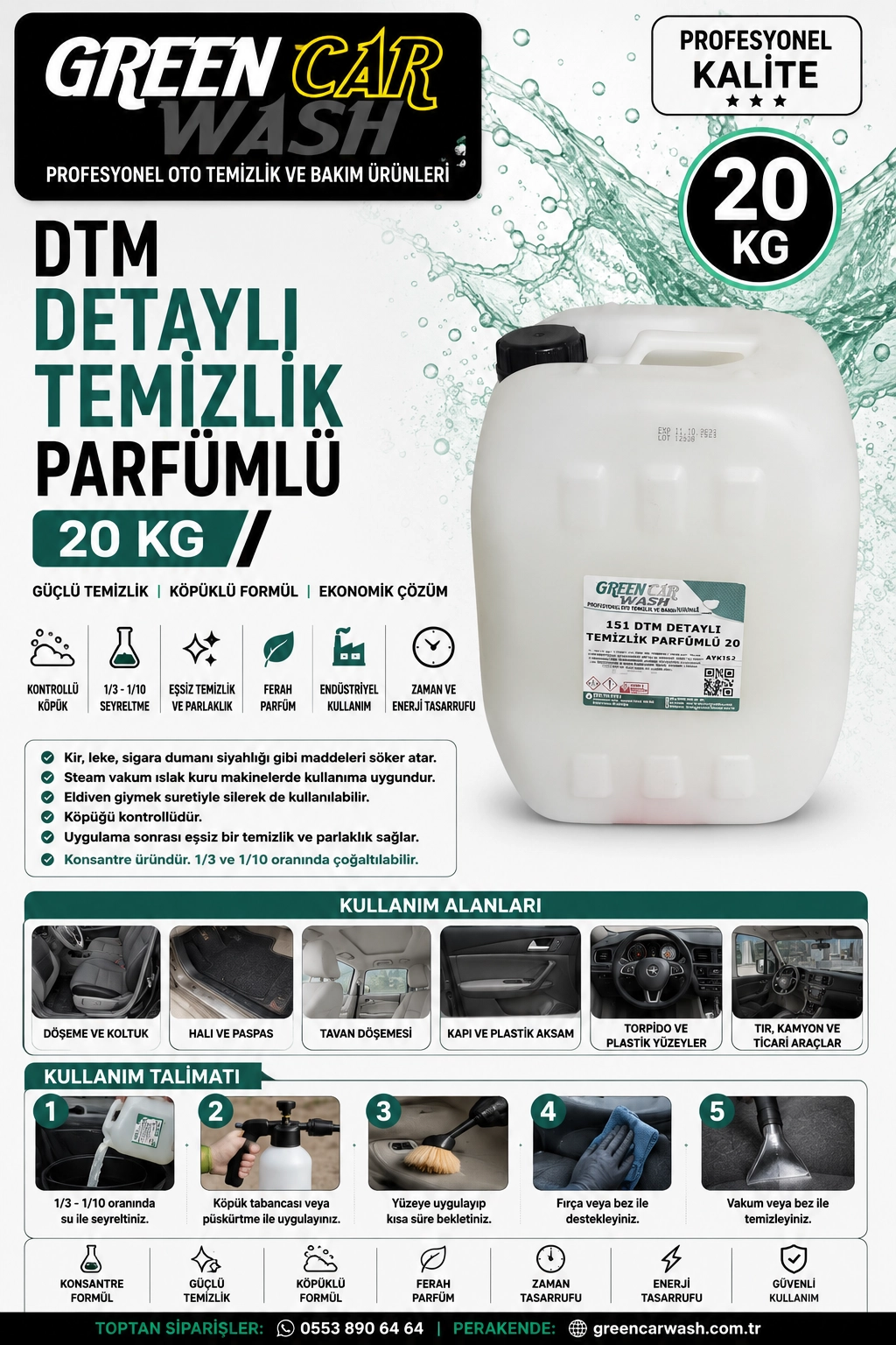DTM Detaylı Temizlik Parfümlü 20 KG