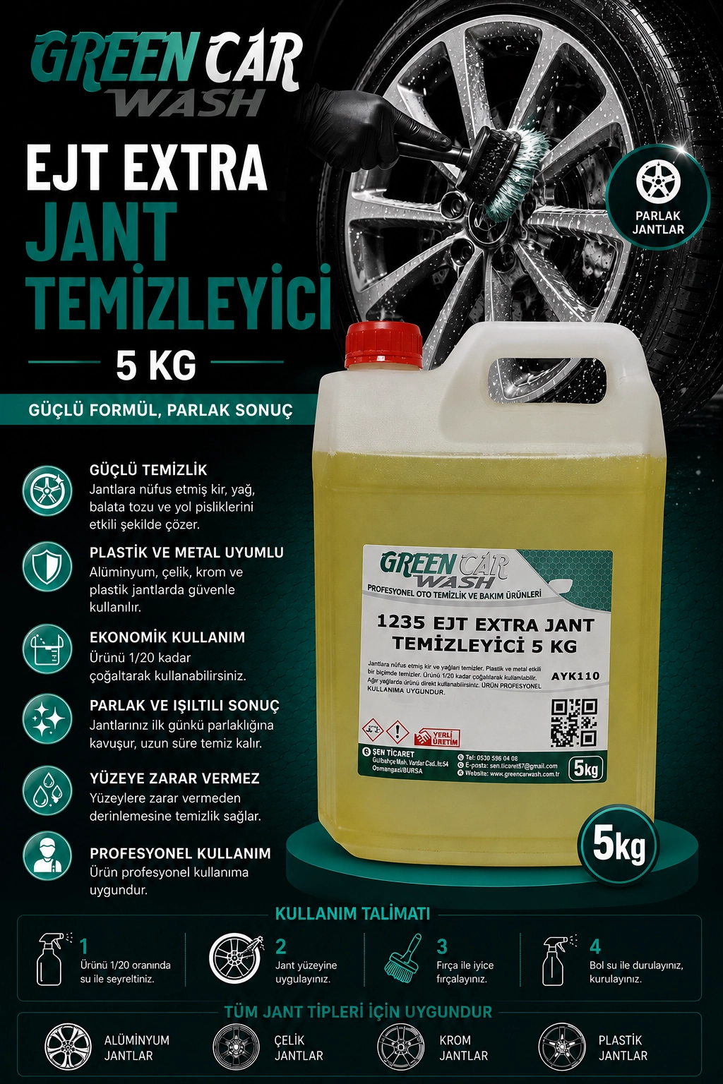 1235 EJT Extra Jant Temizleyici 5 KG