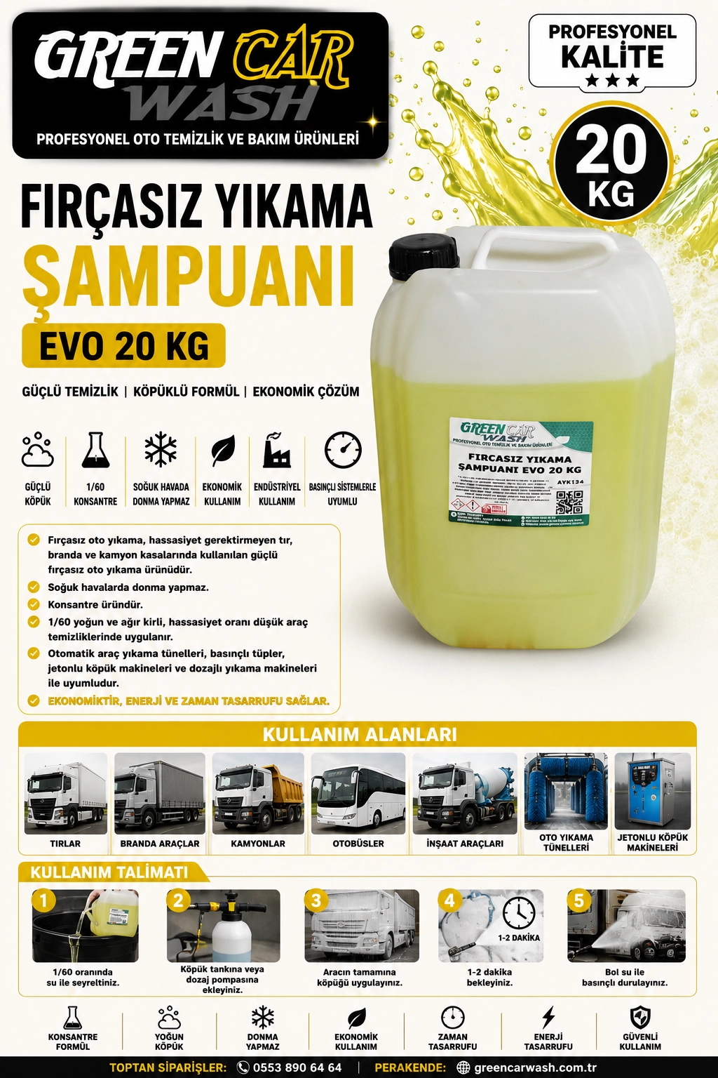 FIRCASIZ YIKAMA SAMPUANI EVO 20 KG