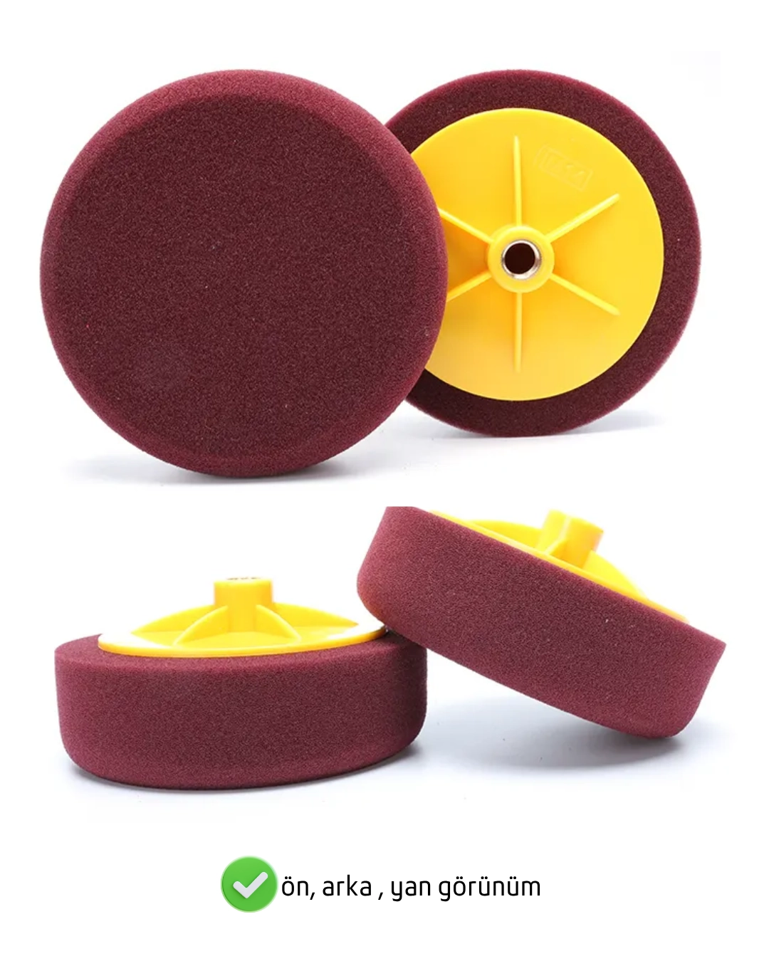 Premium Aplikatörlü Sünger Bordo 6 inç 150 mm