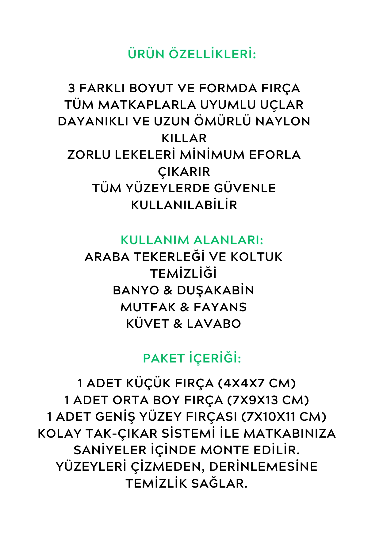 Matkap Ucu Fırça Seti 3 Parça Sarı