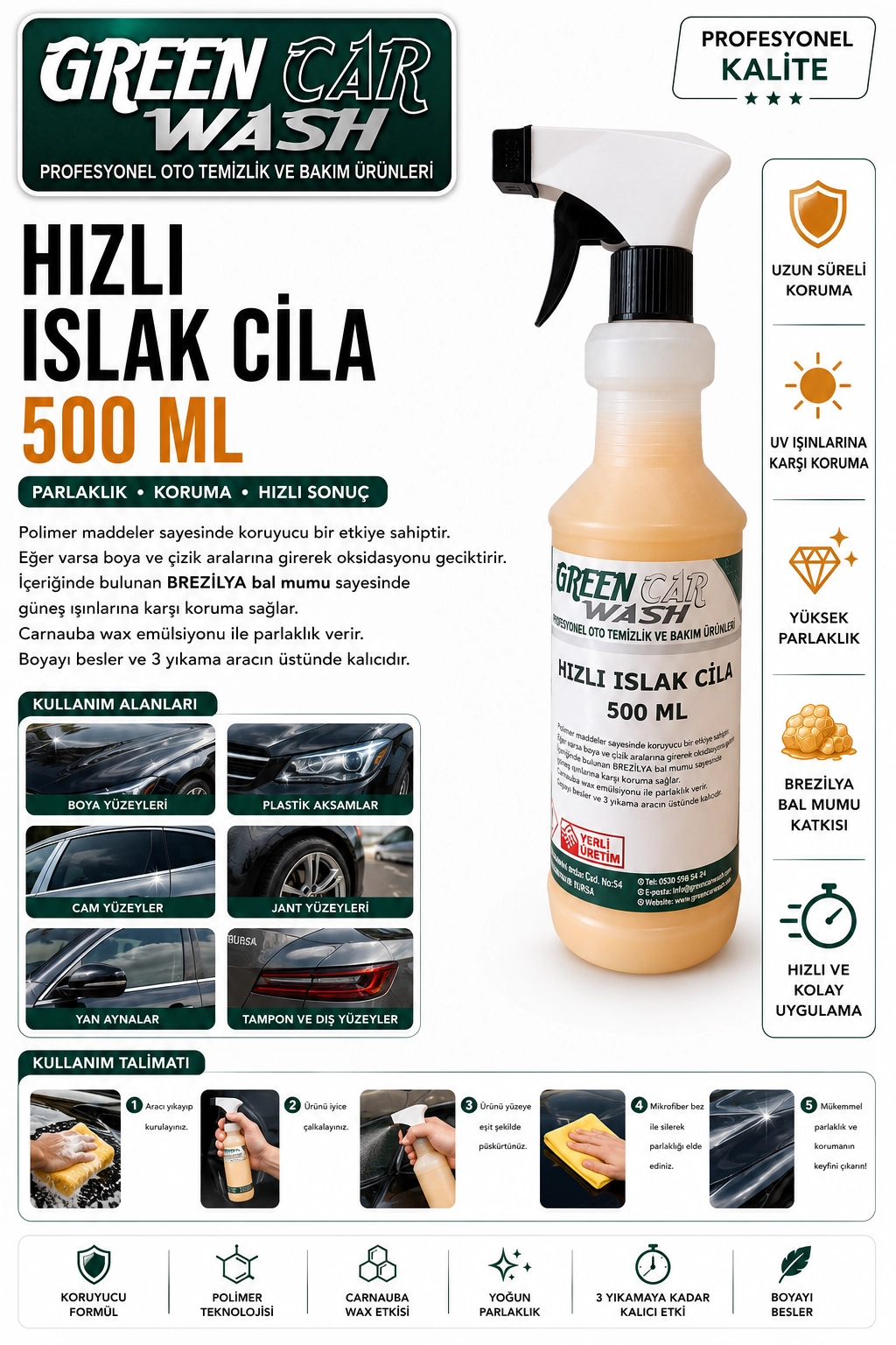 HIZLI ISLAK CİLA 500 ML