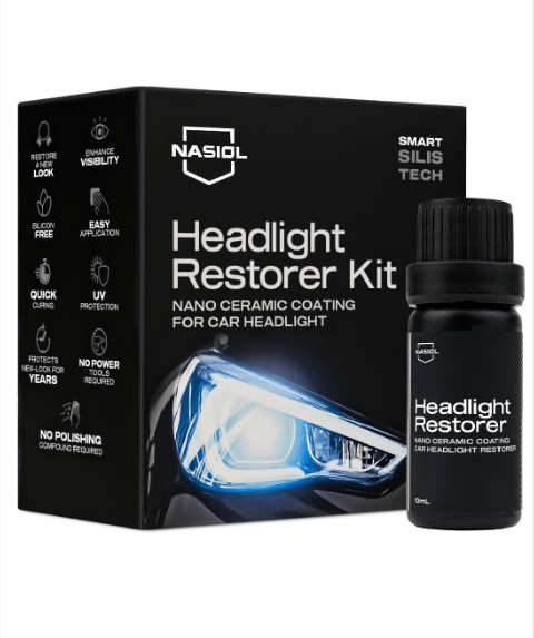 Nasiol Headlight Restorer Nano Seramik Far Yenileme ve Koruma Kiti