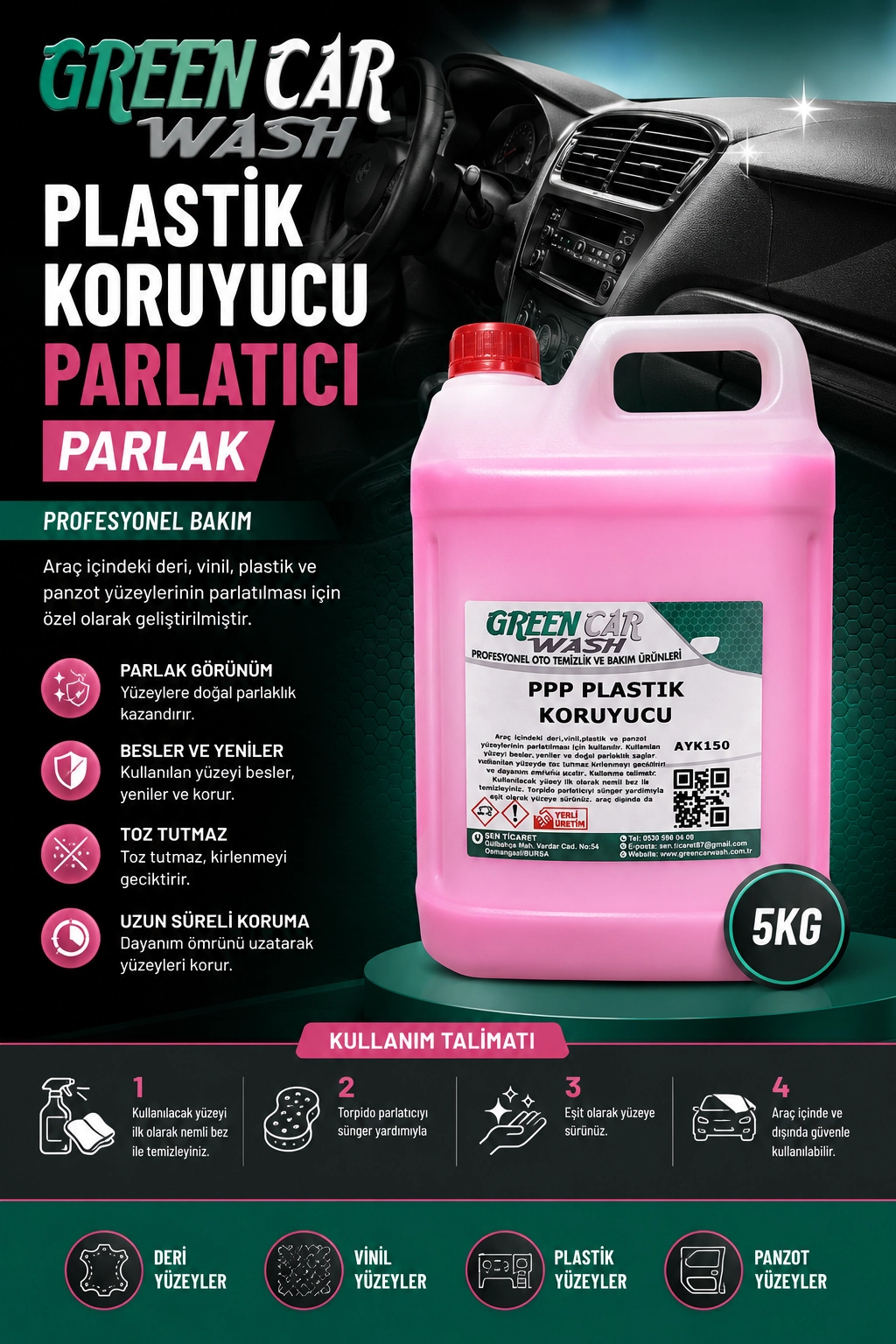 PPP PLASTIK KORUYUCU PARLATICI PARLAK 5KG