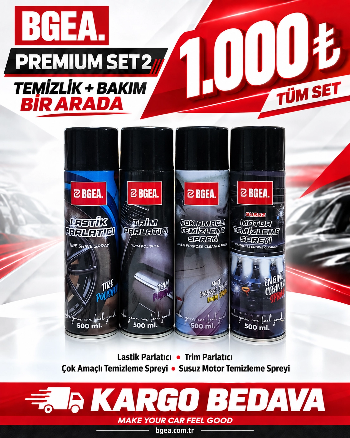 Premium Dört Sprey Bakım Seti 2