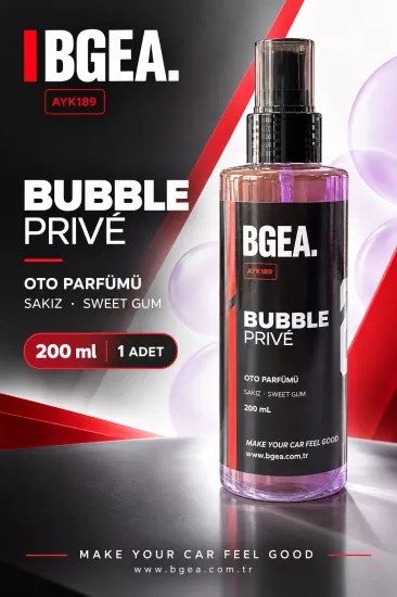 BGEA Bubble Privé Sakız Kokulu Oto Parfümü 200 ml 