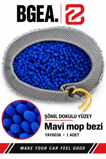 BGEA Mavi Şönil Dokulu Yedek Mop Bezi 