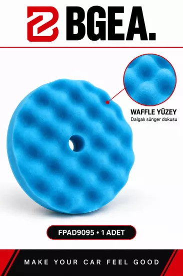 BGEA Waffle Mavi Polisaj Süngeri 5 İnç 125 mm