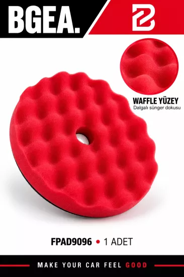 BGEA Waffle Kırmızı Polisaj Süngeri 5 İnç 125 mm 