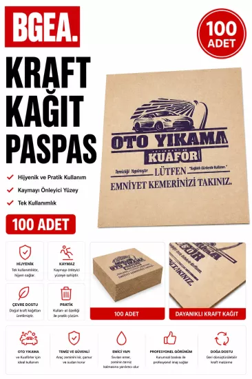 KRAFT KAĞIT PASPAS 105-120 GR ARALIĞINDA ( 100 ADET )
