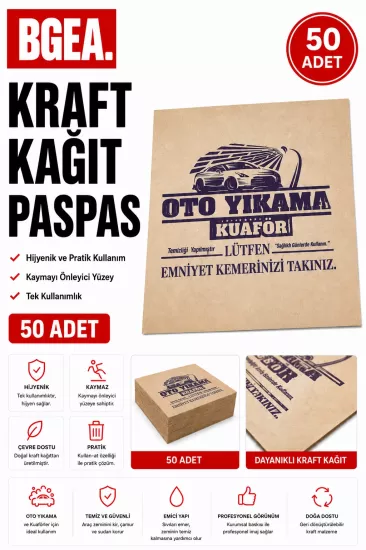 KRAFT KAĞIT PASPAS 105-120 GR ARALIĞINDA ( 50 ADET )
