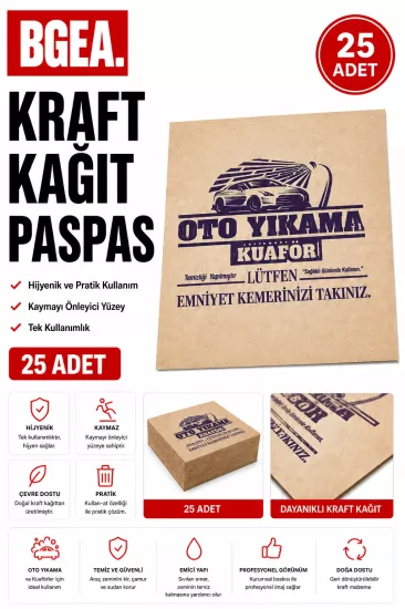 KRAFT KAĞIT PASPAS 105-120 GR ARALIĞINDA ( 25 ADET )