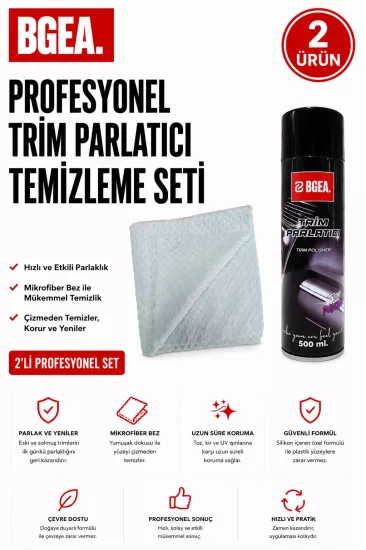 PROFESYONEL TRİM PARLATICI SETİ- ÖZEL MİKROFİBER BEZ 32X32 CM