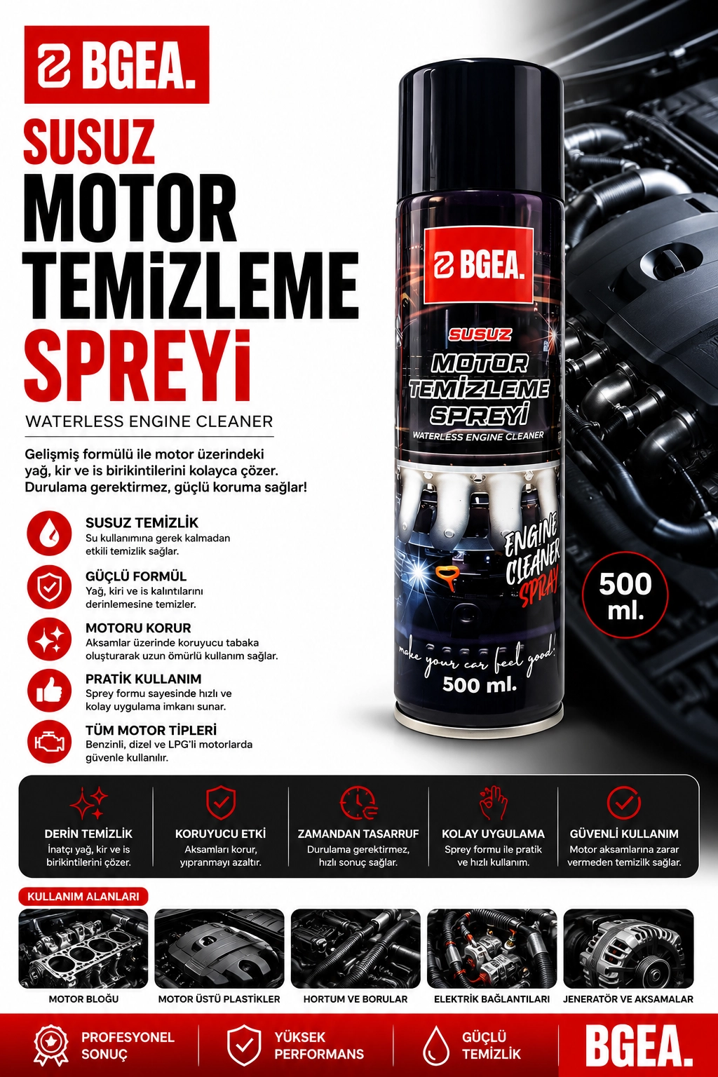 BGEA Susuz Motor Temizleme 500 ML