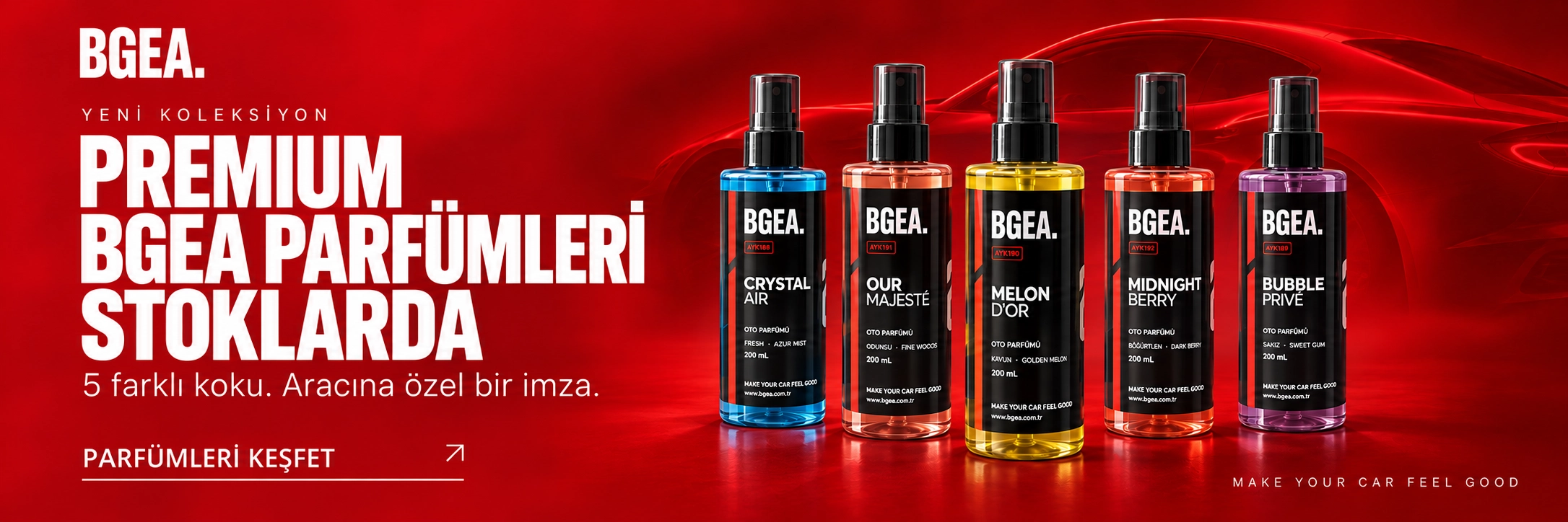 Yeni Premium BGEA Parfümleri Stoklarda — 5 Farklı Koku