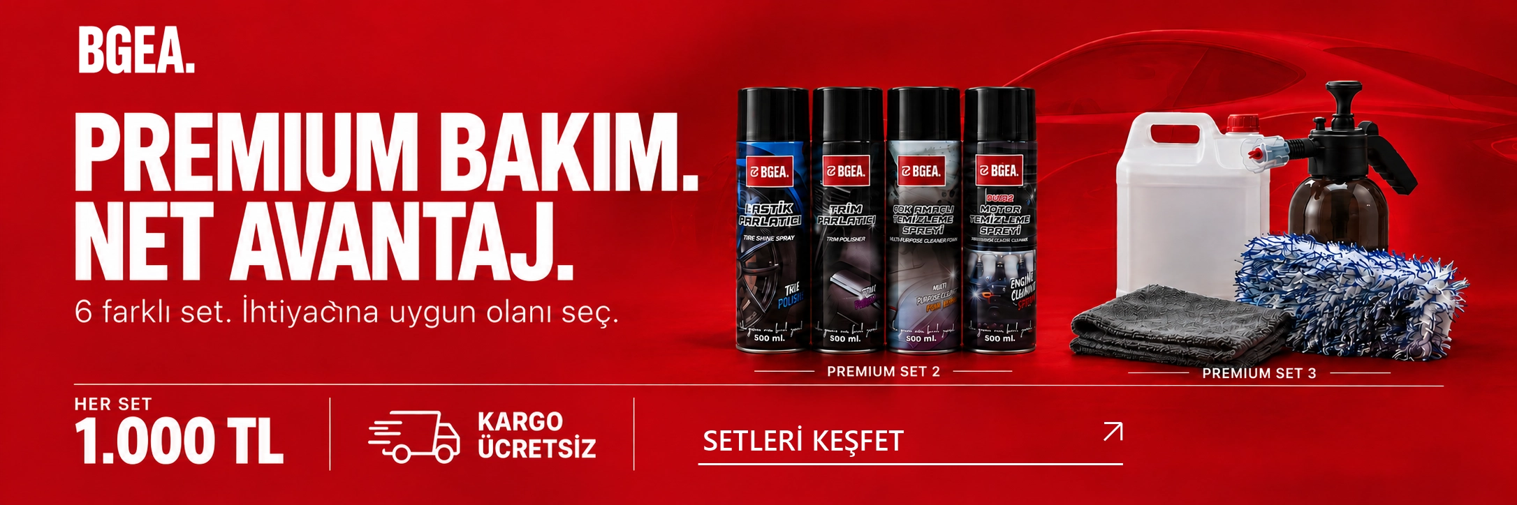 BGEA Premium Setler — Her Set 1.000 TL, Kargo Ücretsiz